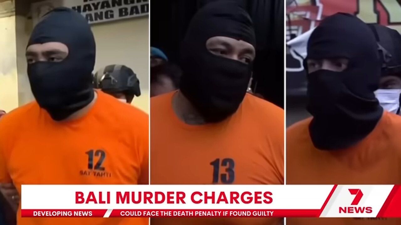 Bali three charged with murder face death penalty