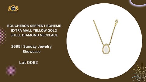 BOUCHERON SERPENT YELLOW GOLD SHELL DIAMOND NECKLACE