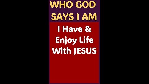 I HAVE & ENJOY LIFE WITH JESUS #WordofGod #Jesus #God #enjoy #power #mindset #Christ #love #strength