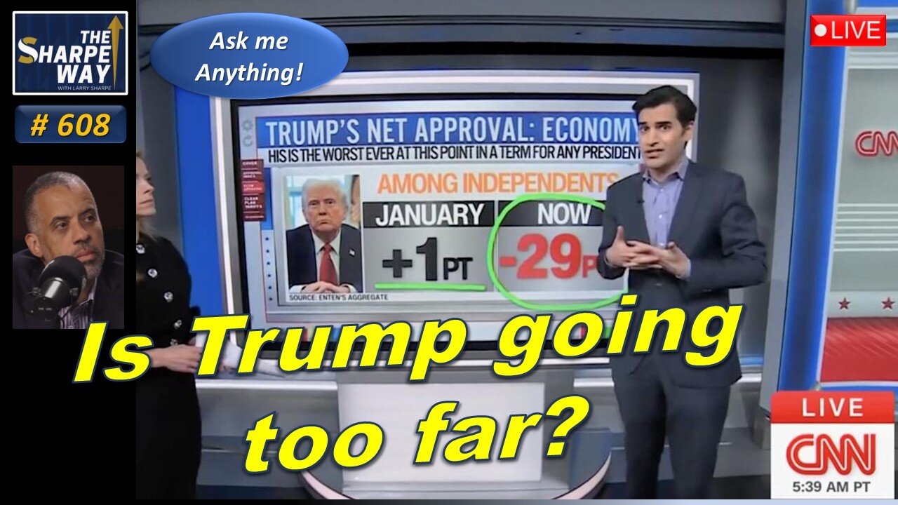 Sharpe Way No. 608! Is Trump Going Too Far? LIVE Ask Me Anything!