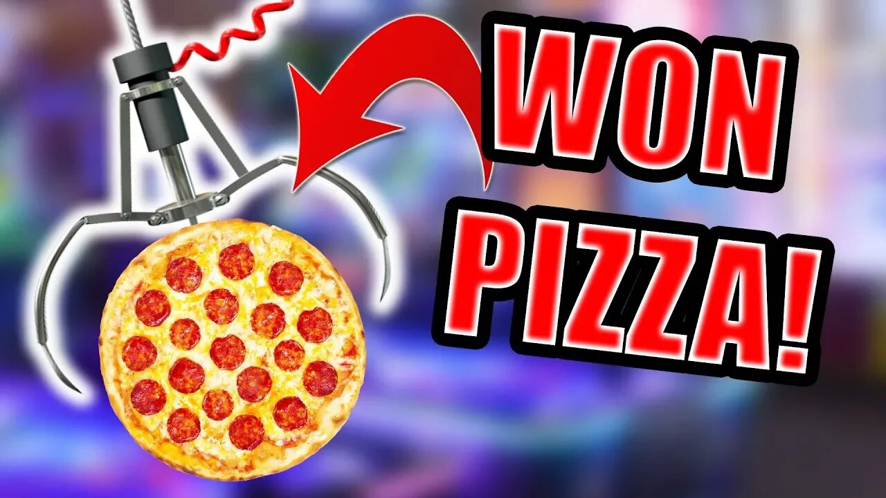 WINNING PIZZA FROM THE CLAW MACHINE?!?