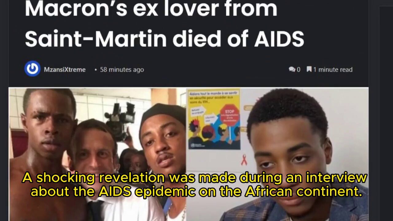 Fresh President Emmanuel Macron alleged male lover just died of AIDS.