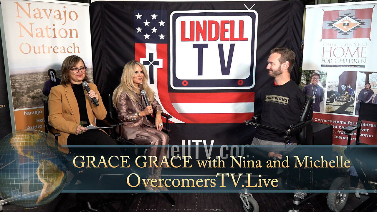 GRACE GRACE wirh Nina and Michelle and Nick Vujicic at #nrb2025 on OvercomersTV.Live | LindellTV.com