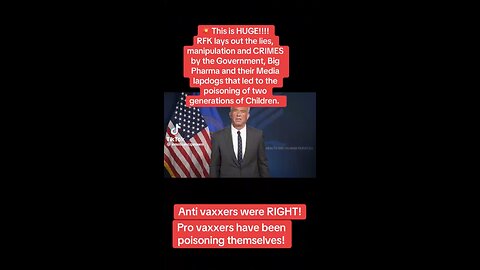A warning about vaccines by Robert F Kennedy JR