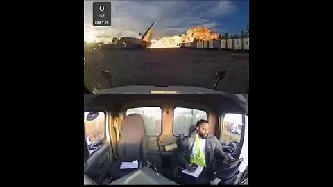 Dashcam footage shows truck driver reacting to deadly UPS plane crash in Louisville, Kentucky.