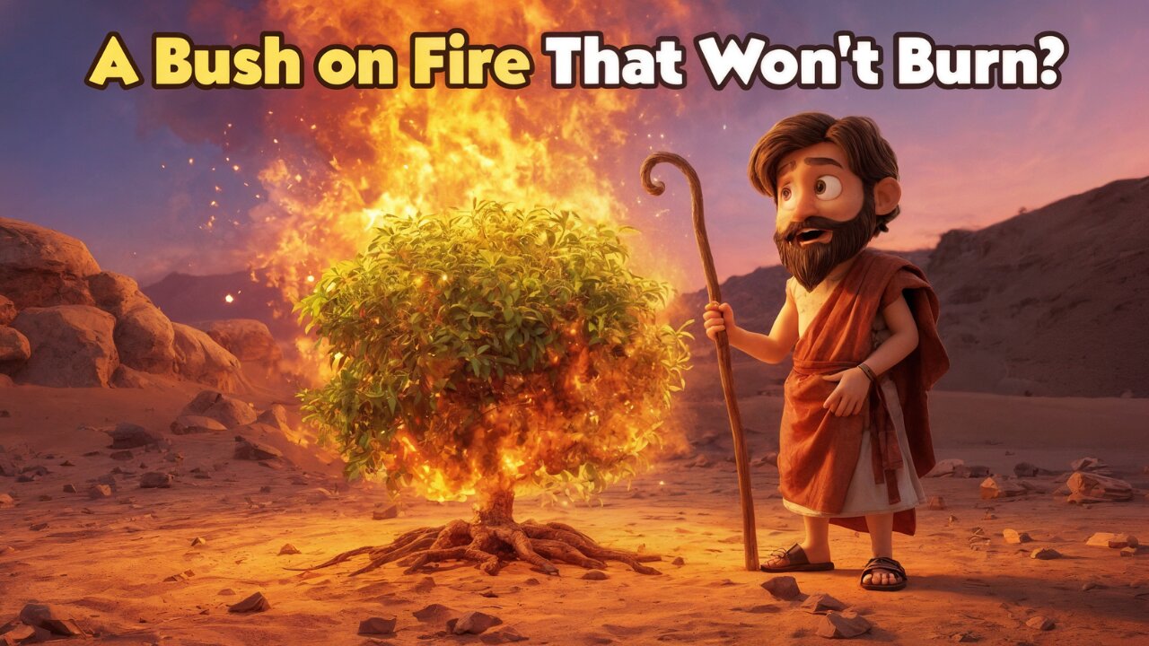 😲 A Bush on Fire That Won’t Burn?! Moses’ Story
