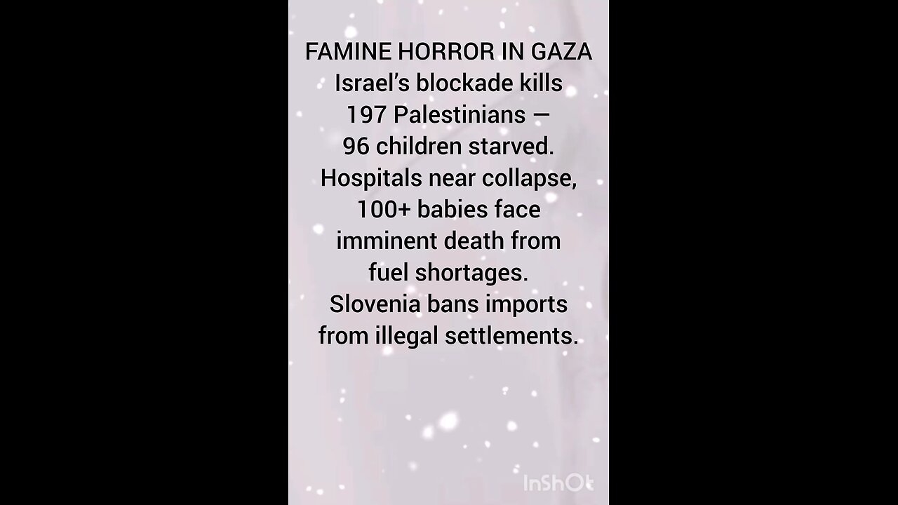 FAMINE HORROR IN GAZA