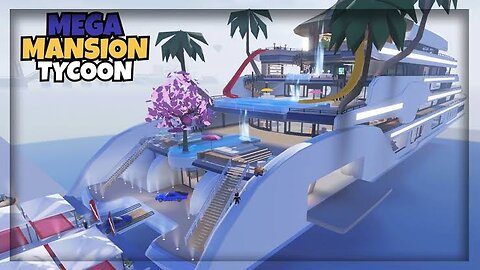 Mega Yacht Part 04: Massive Library & Pool ⛵ | Mega Mansion Tycoon | Roblox