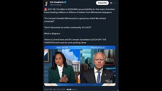 🚨 JUST IN: Tim Walz is DODGING accountability for the mass Somalian fraud stealing