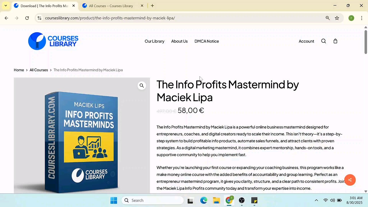 (GET)The Info Profits Mastermind by Maciek Lipa