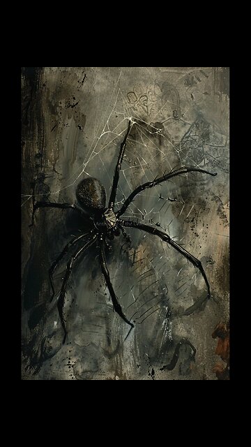 Nine Spiders Spinning