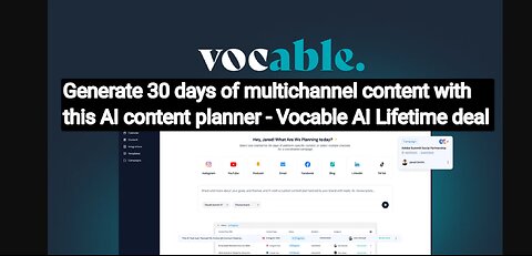 NEVER Pay for Content Planning Again! Vocable AI LTD Delivers 30 Days of Multichannel AI Content!