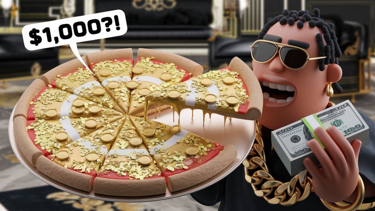 🍕💰 A Pizza That Costs $1,000?! (Would You Eat Gold?)