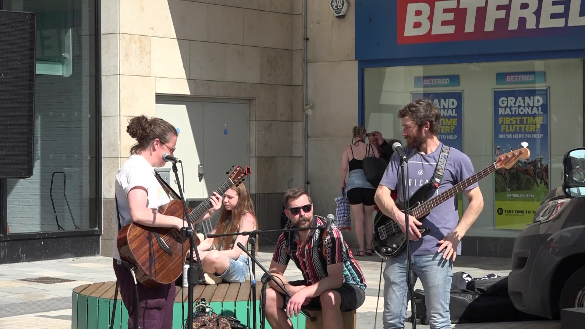 Manuka Trio Promoting Argyl Summer music.. Plymouth City Center 6th April 2025. Part 2