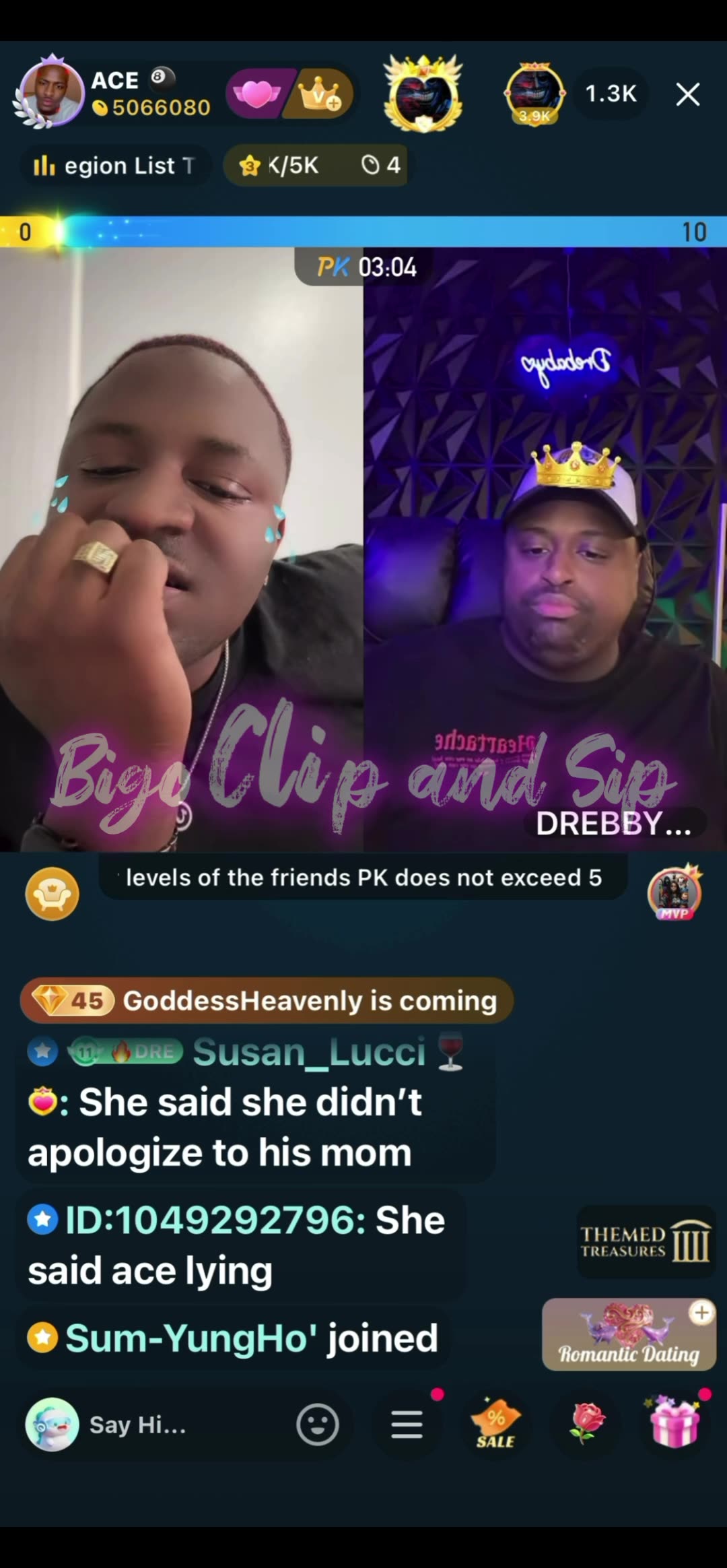 Ace goes live contemplating if he should "expose" TomiKay 10/18/25 #bigoclipandsip