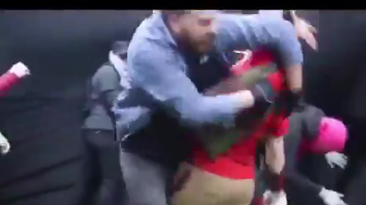 Cast Iron takes out Antifa ! The sound "BONK"🤣😂