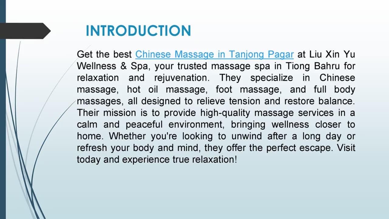 Get the best Chinese Massage in Tanjong Pagar