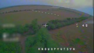 Russian Tank Hit by Ukrainian Drone from 10km Out