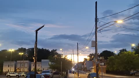 A "cloudy" evening with sunlight coming through