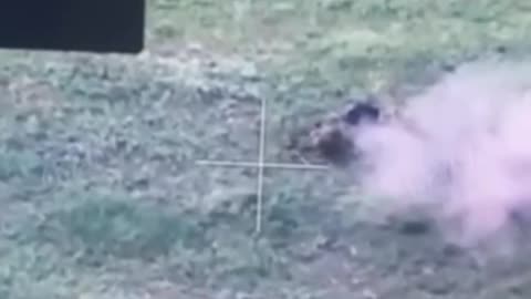 Russian soldier tried to attack on mono wheel…