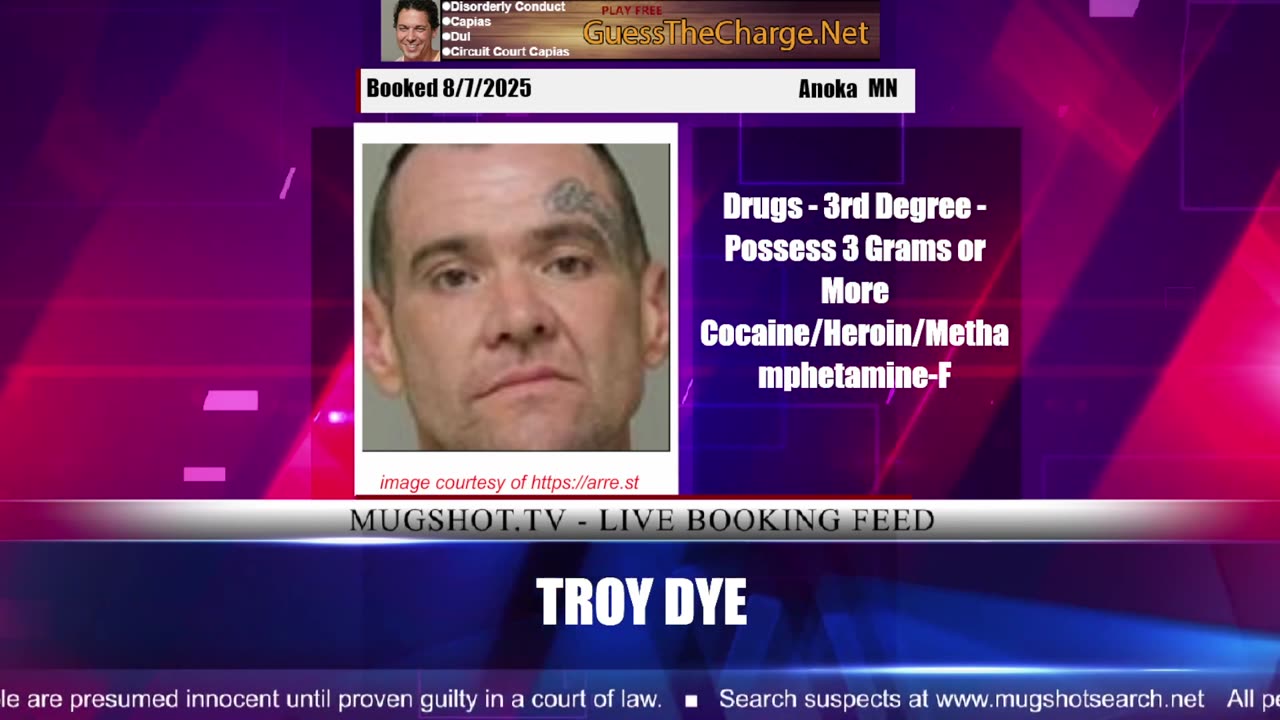 Mugshot TV - Live Arrest Booking Video Stream