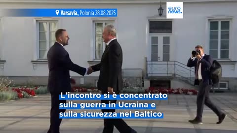 NOTIZIE DAL MONDO Varsavia:vertice tra Polonia,Paesi Baltici e Danimarca per la sicurezza della regione.I leader di Lituania, Lettonia, Estonia e Danimarca hanno incontrato il presidente polacco Nawrocki. Zelensky ha partecipato a distanza al meeting