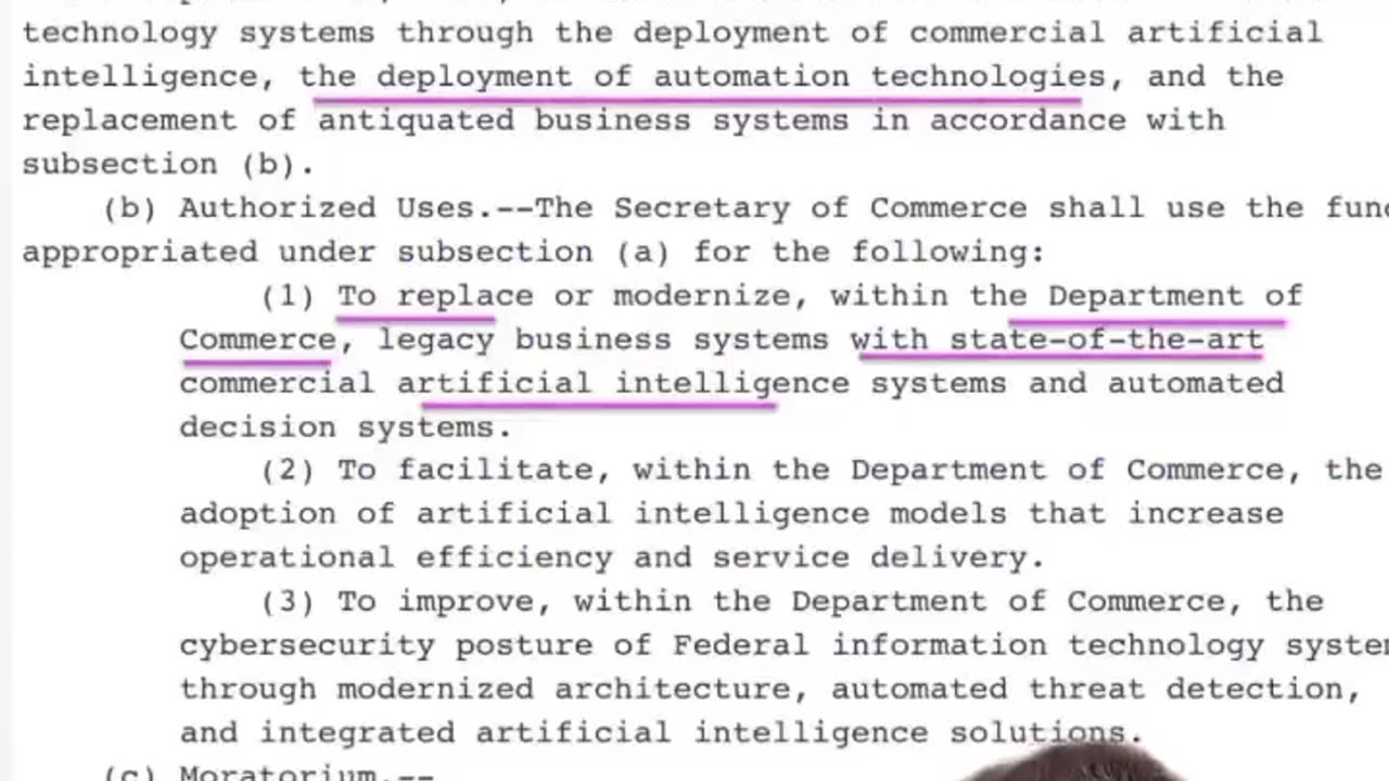 Insane US AI Bill: No politician or governing body may stop AI for 10 years