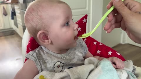 Trying Prunes for the First Time | Baby Kayla Day 157