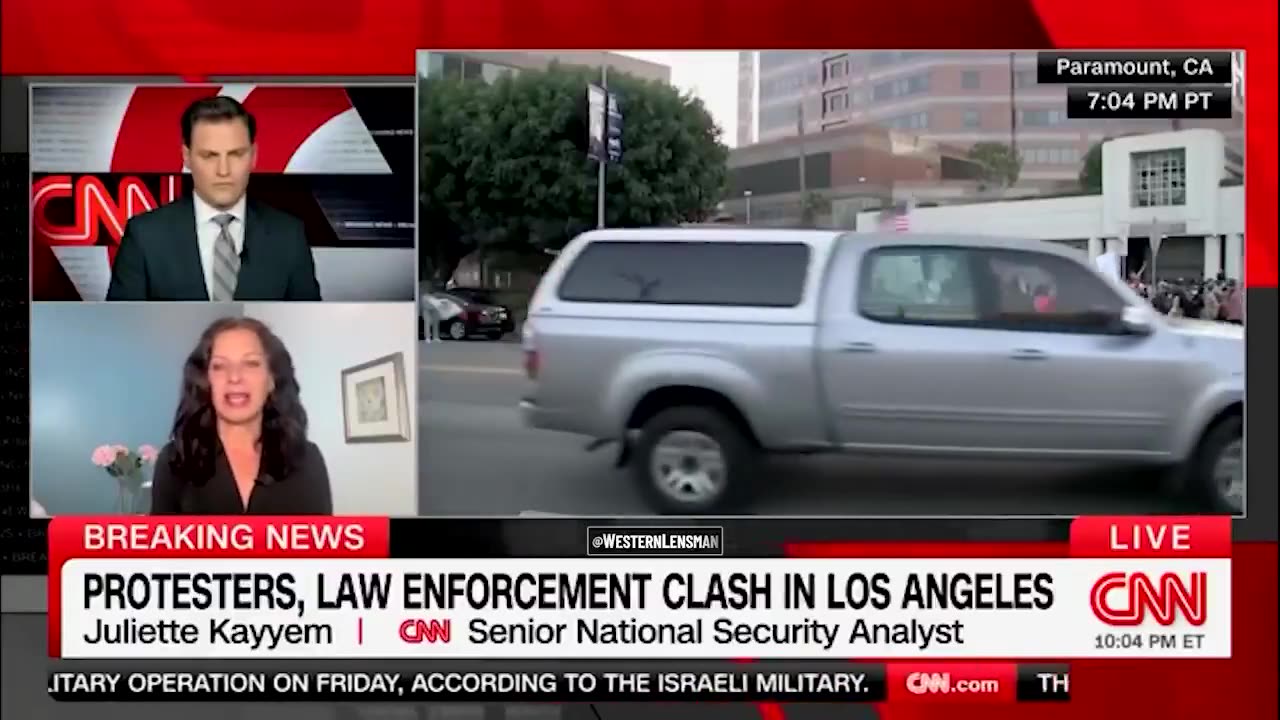 CNN is labeling the violent anti-ICE riots in LA as lawful protests with some unrest.