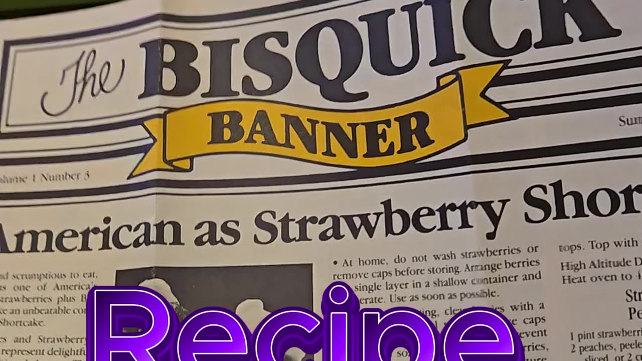 Recipe for Zucchini Bake from Bisquick Banner 1981