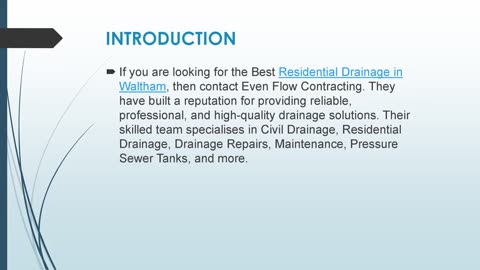 Best Residential Drainage in Waltham