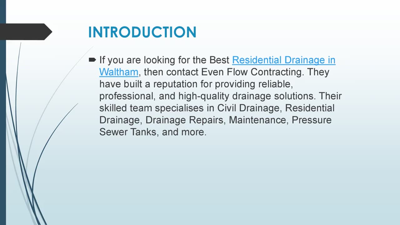 Best Residential Drainage in Waltham