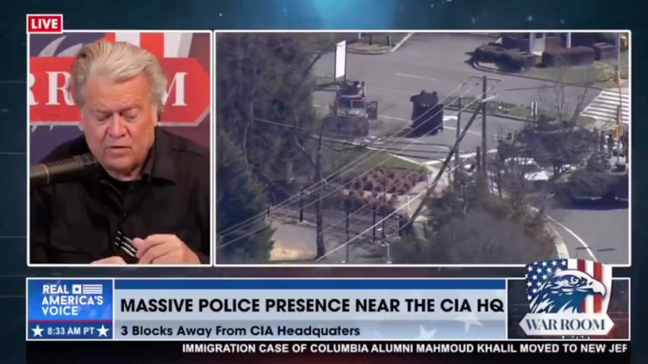 Massive Police Presence Near the CIA HQ