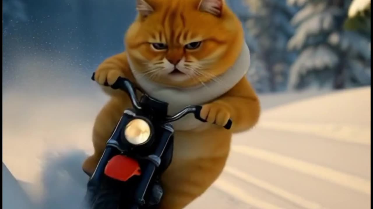 Cat Becomes a Motorcycle Stunt Rider! You Won't Believe This