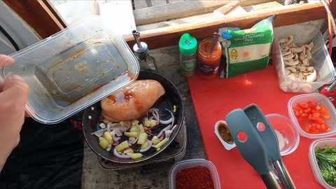 Cooking Chicken.