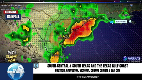 🌧️ Flash Flood Risk: 8+ Inches for TX Thurs! #shorts #severeweather