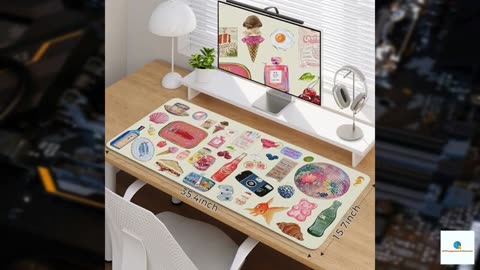 iCasso Desk Mat for Keyboard and Mouse, Large Mouse Pad for Desk, Desk Matt for Desktop, D