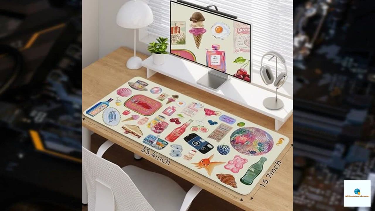 iCasso Desk Mat for Keyboard and Mouse, Large Mouse Pad for Desk, Desk Matt for Desktop, D