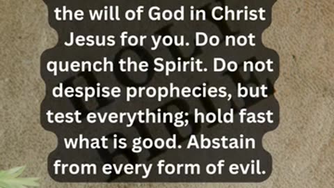 Journey of faith and spiritual growth 1 Thessalonians 5:16-21 Daily Bible Verse