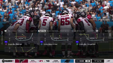 Week 3 NFL Football - Falcons @ Panthers - Madden 26 - HDR