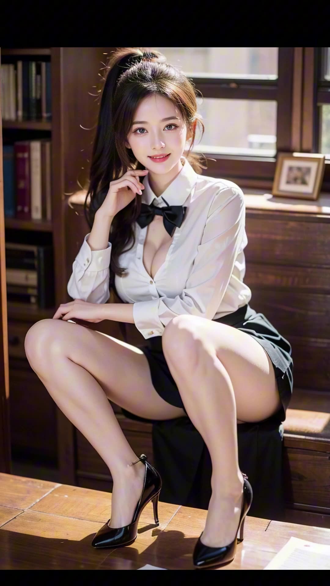 [4K AI girl]Black Silk Intern#검정 스타킹 인턴#黒ストッキングインターン