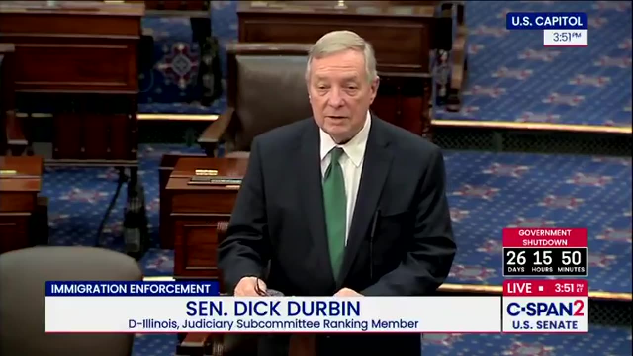 Dick Durbin compares ICE deporting Illegals to Japanese Interment Camps