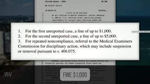 Florida is introducing a law which will examine sudden deaths of children and their Vaccine Records