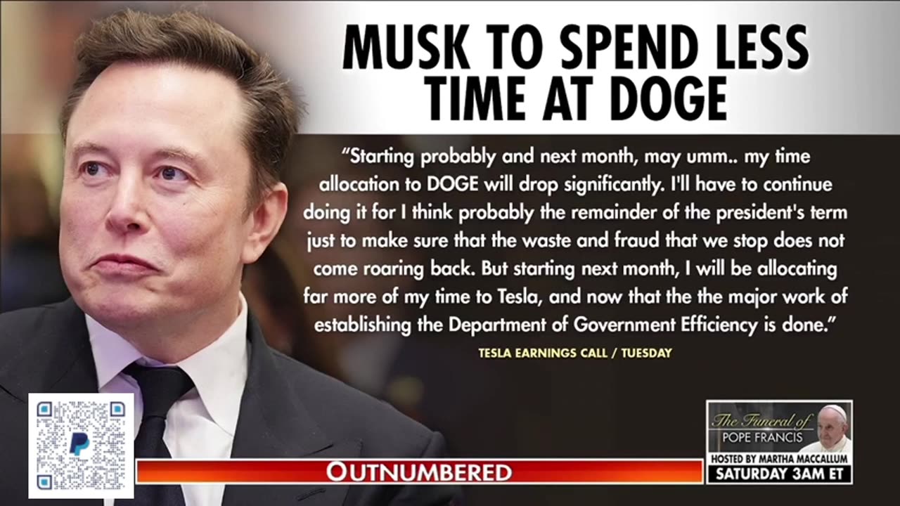 Elon Musk to Cut Time at DOGE and Focus on Tesla