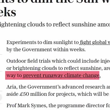 Can you think of anything more mad scientist that literally blocking Sunlight