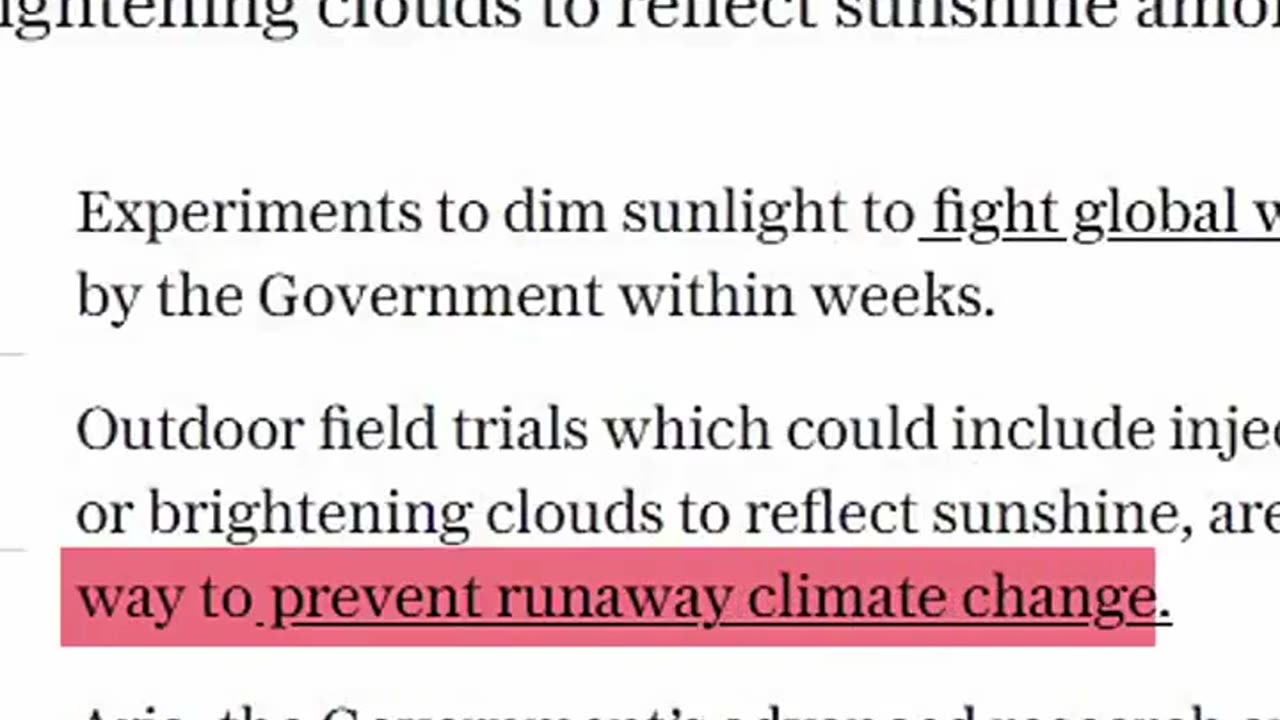 Can you think of anything more mad scientist that literally blocking Sunlight