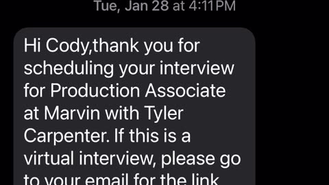 I was denied a position at Marvin for production associate and was never told why.