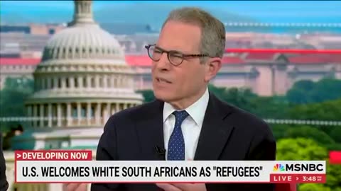 MSNBC is really upset that South African refugees are being allowed to come to America
