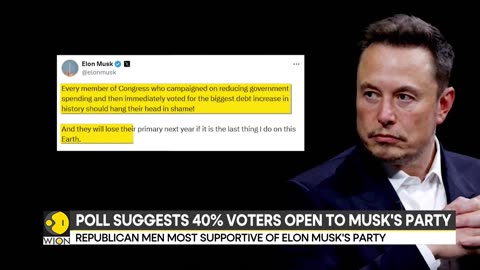 US: Recent Poll Suggests 40% Voters Open To Musk's 'America Party' | World News | WION