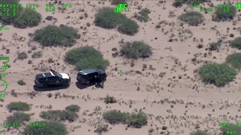 Texas DPS Air Support Assists Border Patrol to Catch Smuggler with Illegals Stuck in the Desert